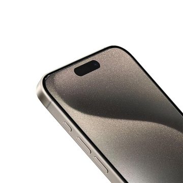 CoolGadget Schutzfolie Panzerfolie für iPhone 15 Pro, (Spar-Set 4in1, 2x Displayschutz, 2x Kameraschutz), Panzerglas Schutzfolie für Apple iPhone 15 Pro Folie