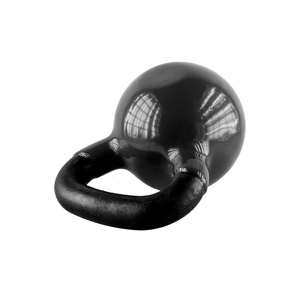 HMS Kettlebell Kugelhantel Schwunghantel Krafttraining, (Spar-Set), Gusseisen, Vinylmantel, flache Standfläche