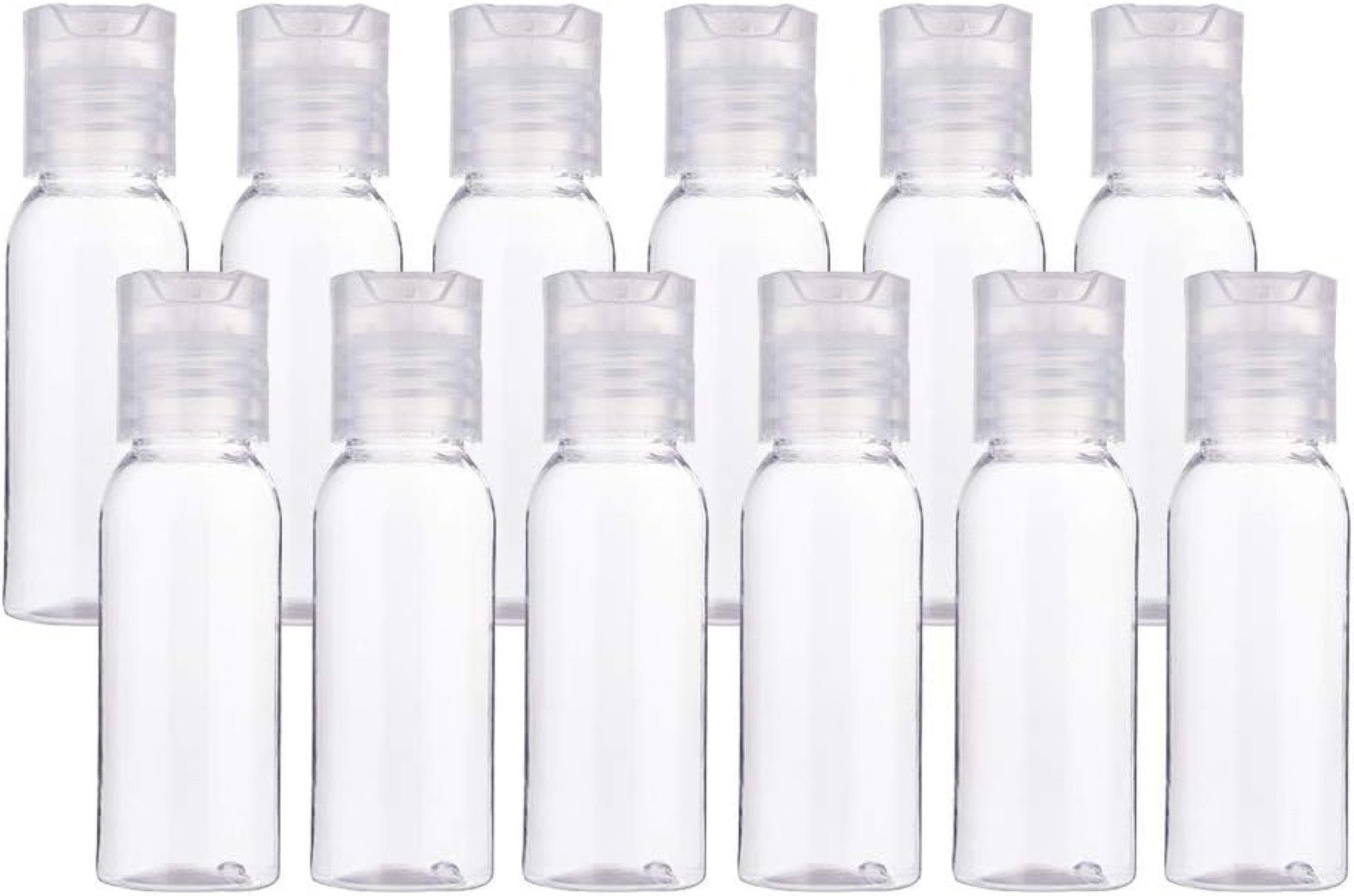 Benecreat Reisebehälter 24er Set Reiseflaschen 30 ml – transparente PET-Flaschen Scheibenkappe (24-teiliges Reiseflaschen-Set 30 ml für Pflegeprodukte und Kosmetik, 48 St., 24 Reiseflaschen mit je 30 ml Fassungsvermögen und Scheibenkappe), 24er Set, 30 ml je Flasche, transparent, PET, Scheibenkappe