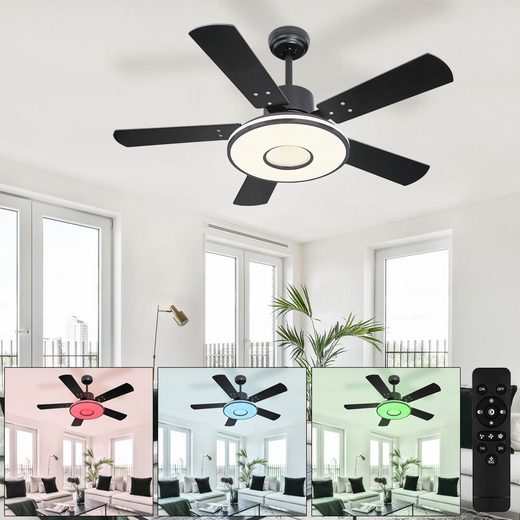 etc-shop Deckenventilator, Deckenventilator mit Beleuchtung LED