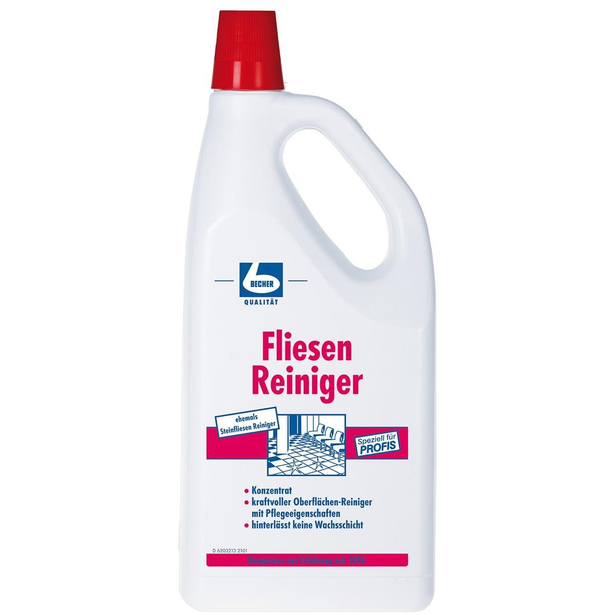 Dr. Becher Dr. Becher Fliesen Reiniger 2L trocknet streifenfrei (1er Pack) Fussbodenreiniger