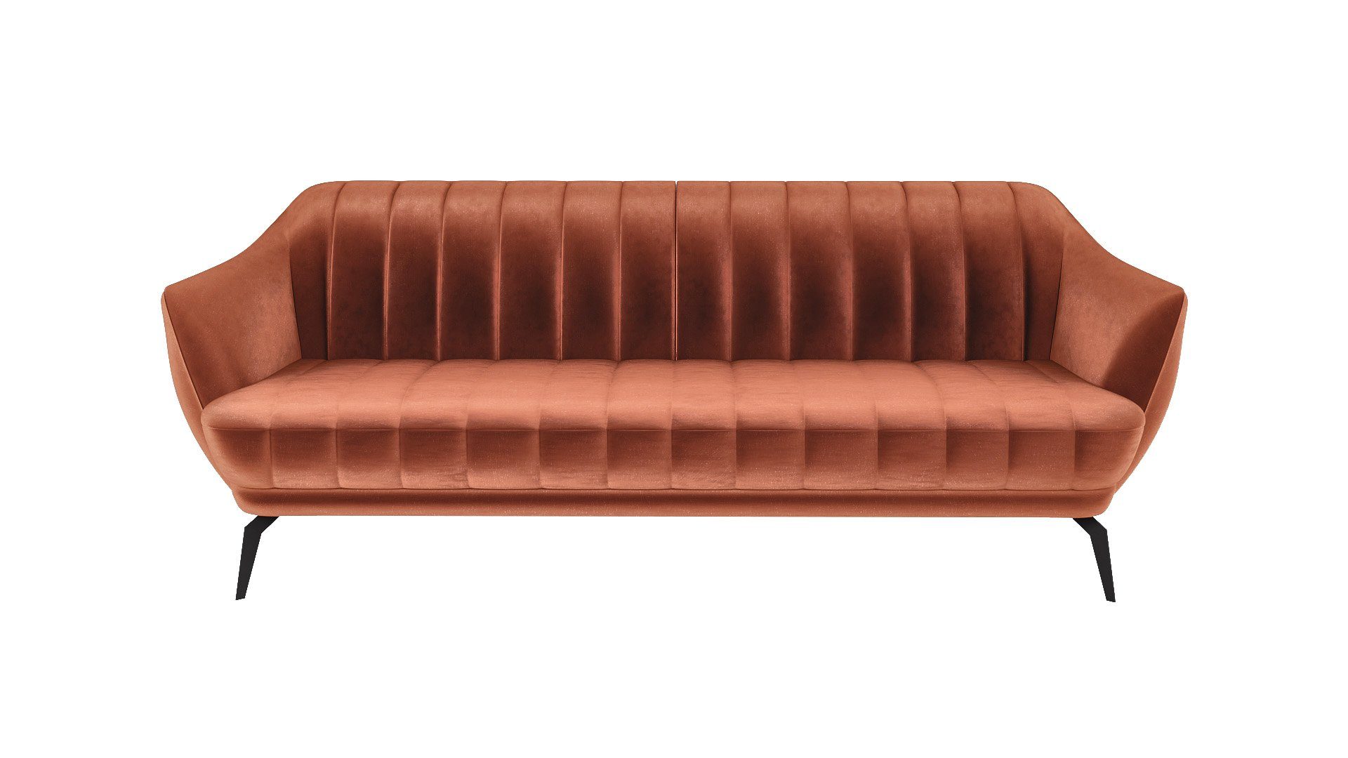 Siblo 3-Sitzer Elegantes Dreisitzer Sofa Fore 3 - Modernes Sofa - Ausklappbares Sofa - 3-Sitzer Sofa Rot