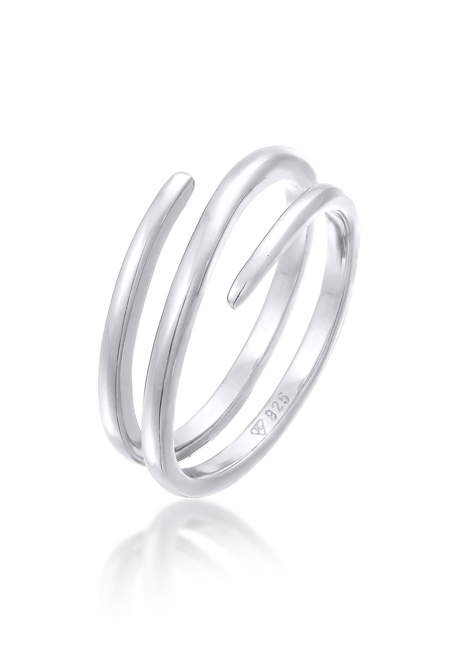 Elli Fingerring Wickelring Statement Filigran 925 Silber, Pinky Ring