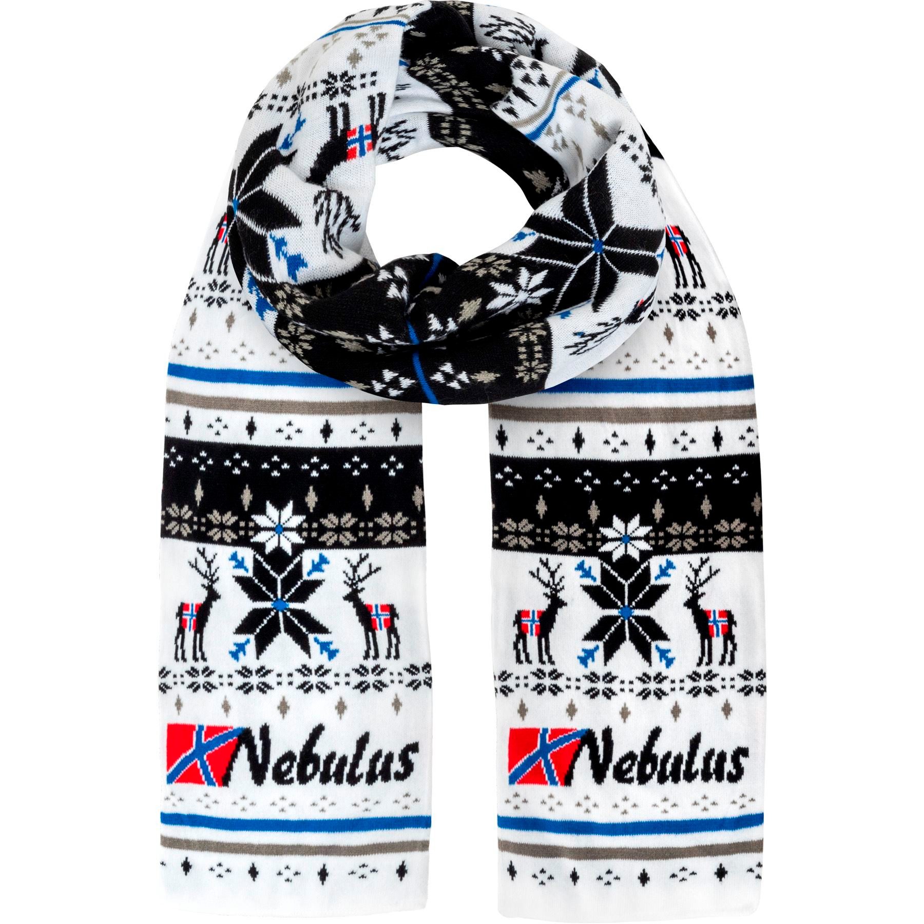 Mütze & Schal FREDDY, P5981 - Unisex, weiß-schwarz, onesize