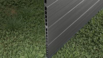 Mega-Holz Sichtschutzelement Sichtschutzzaun Set >>DIYO<< 1 Zaun ink. Material, (Sparset, Set beinhaltet 1 Zaunfeld und 2 Pfosten), WPC Steckprofile