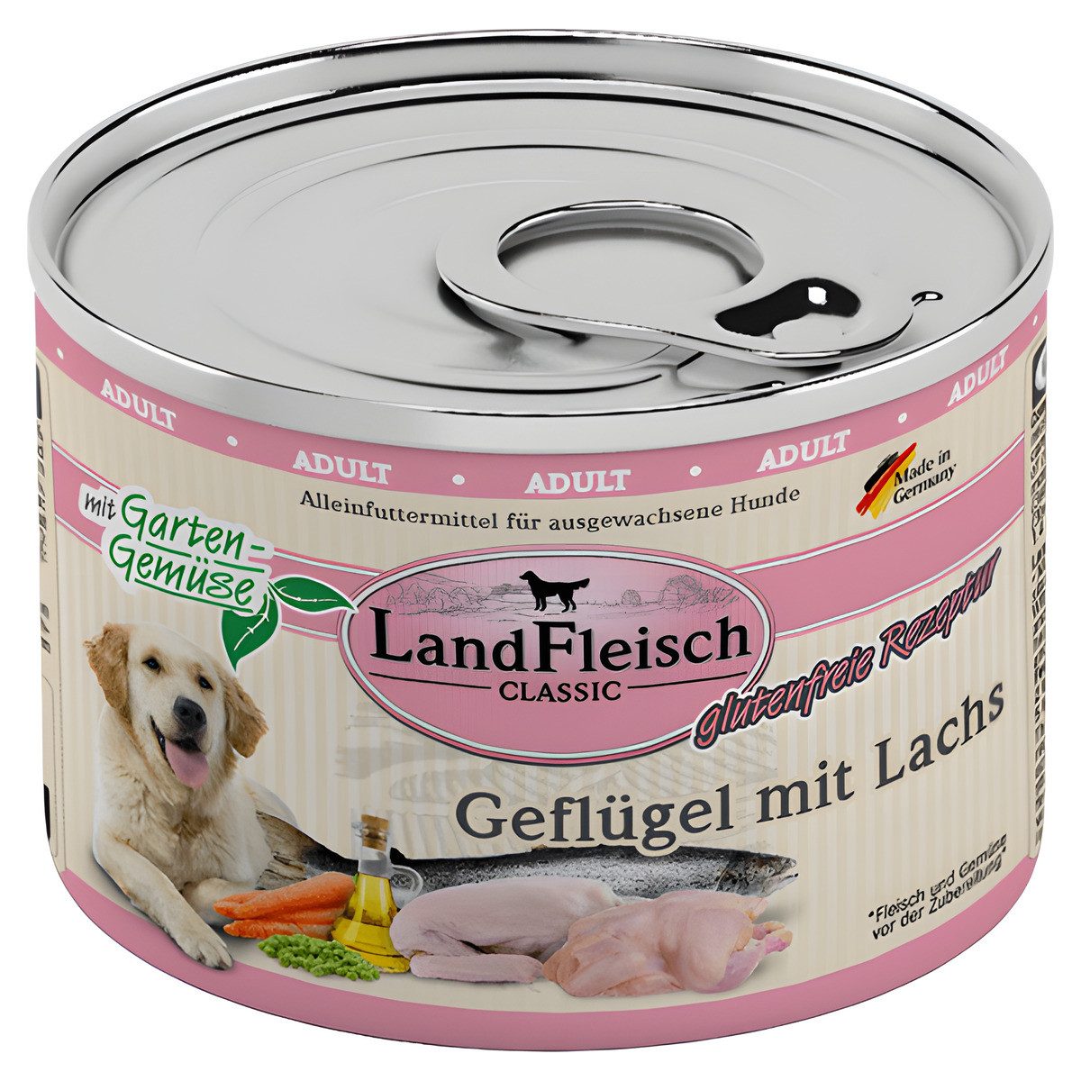 LANDFLEISCH Classic Geflügel mit Lachs 195 g - 6 Stück