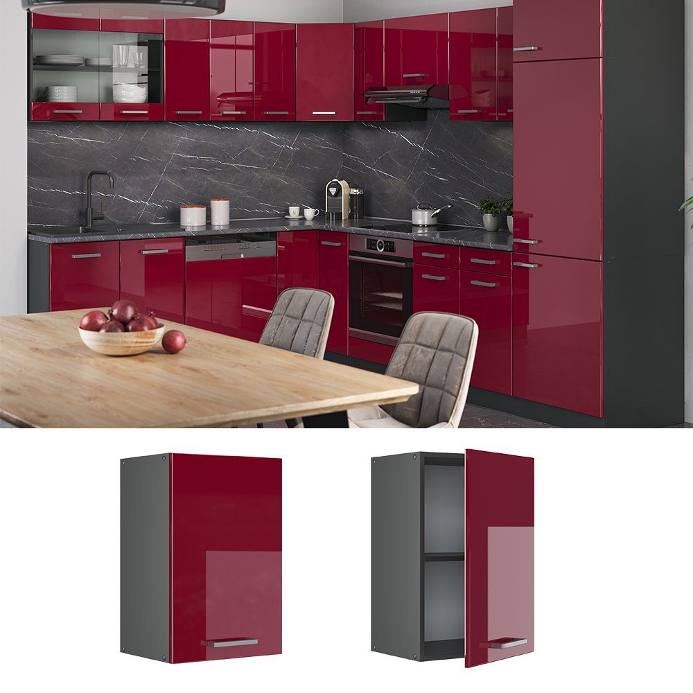 Vicco Hängeschrank R-Line, Bordeaux Hochglanz/Anthrazit, 40 günstig online kaufen