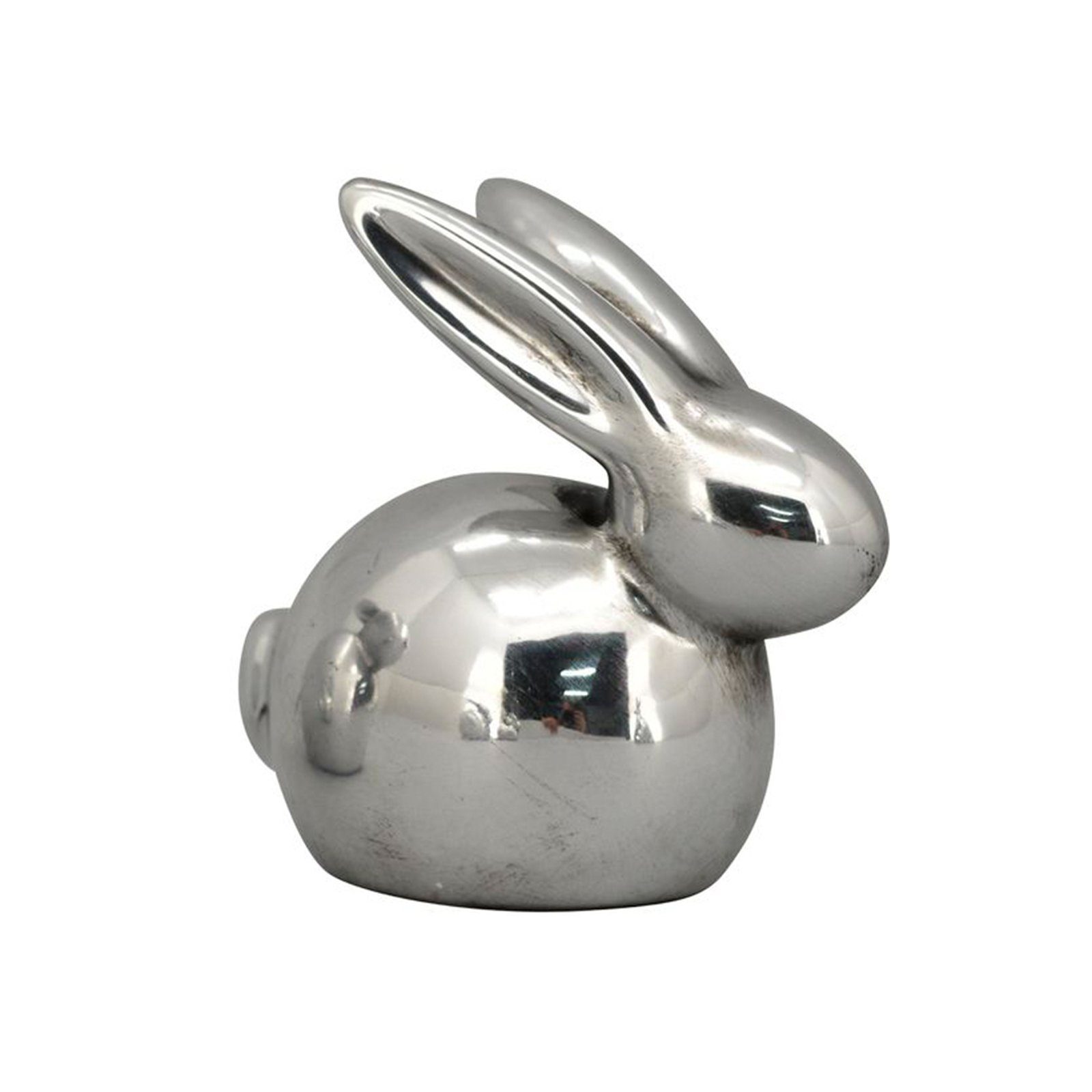 Exner GmbH Garten- & Wohnaccessoires Osterhase Hase ArgenT, silber, Dolomite, 15x8x16 cm - 1 Stück assortiert
