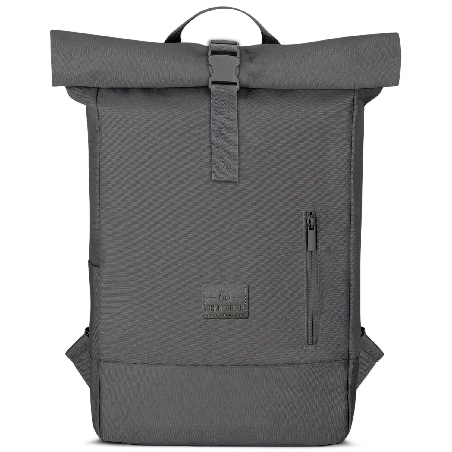 Cityrucksack Johnny Urban Robin dunkelgrau Fach, Wasserabweisend Damen Laptop Medium, Rolltop Herren,