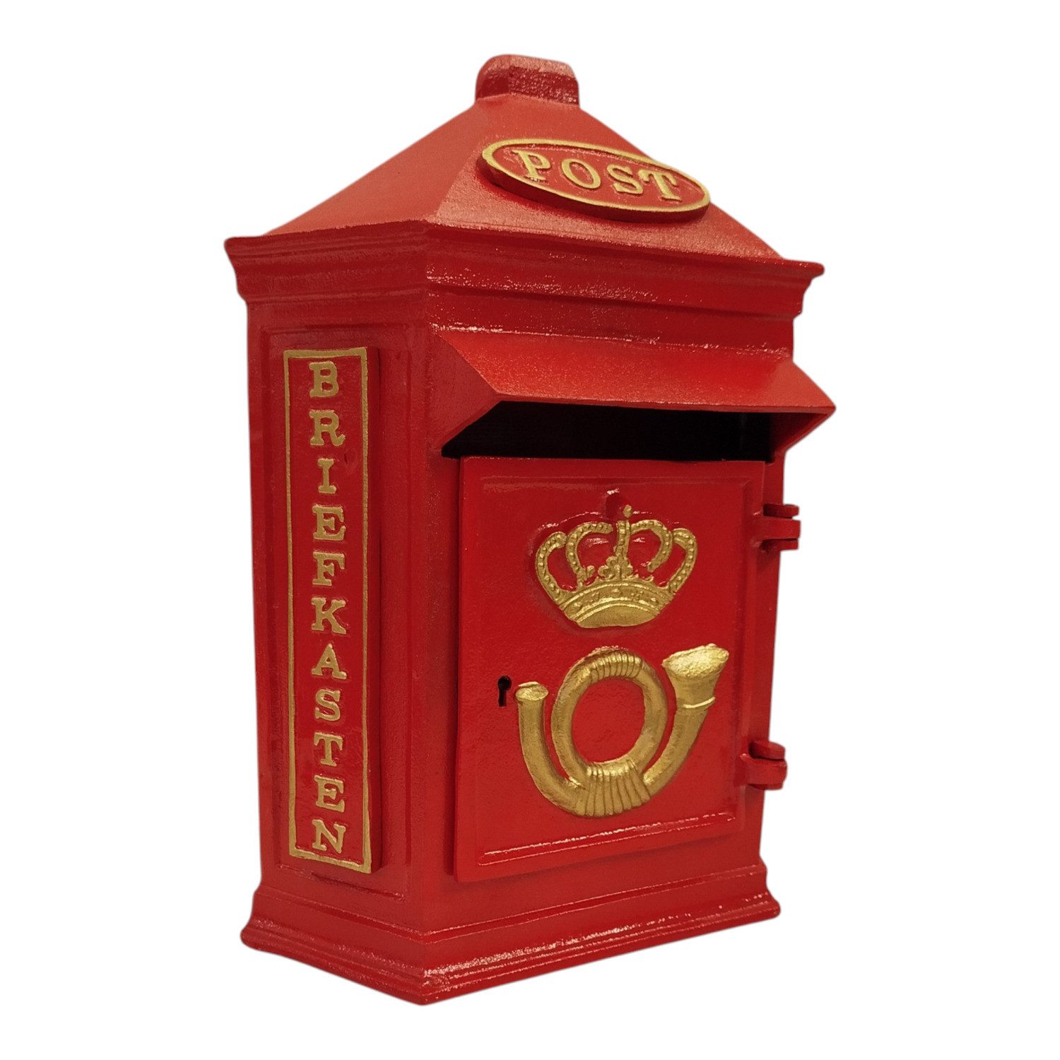 FTWdesign Briefkasten Retro Post Box Briefkasten aus Metall in rot