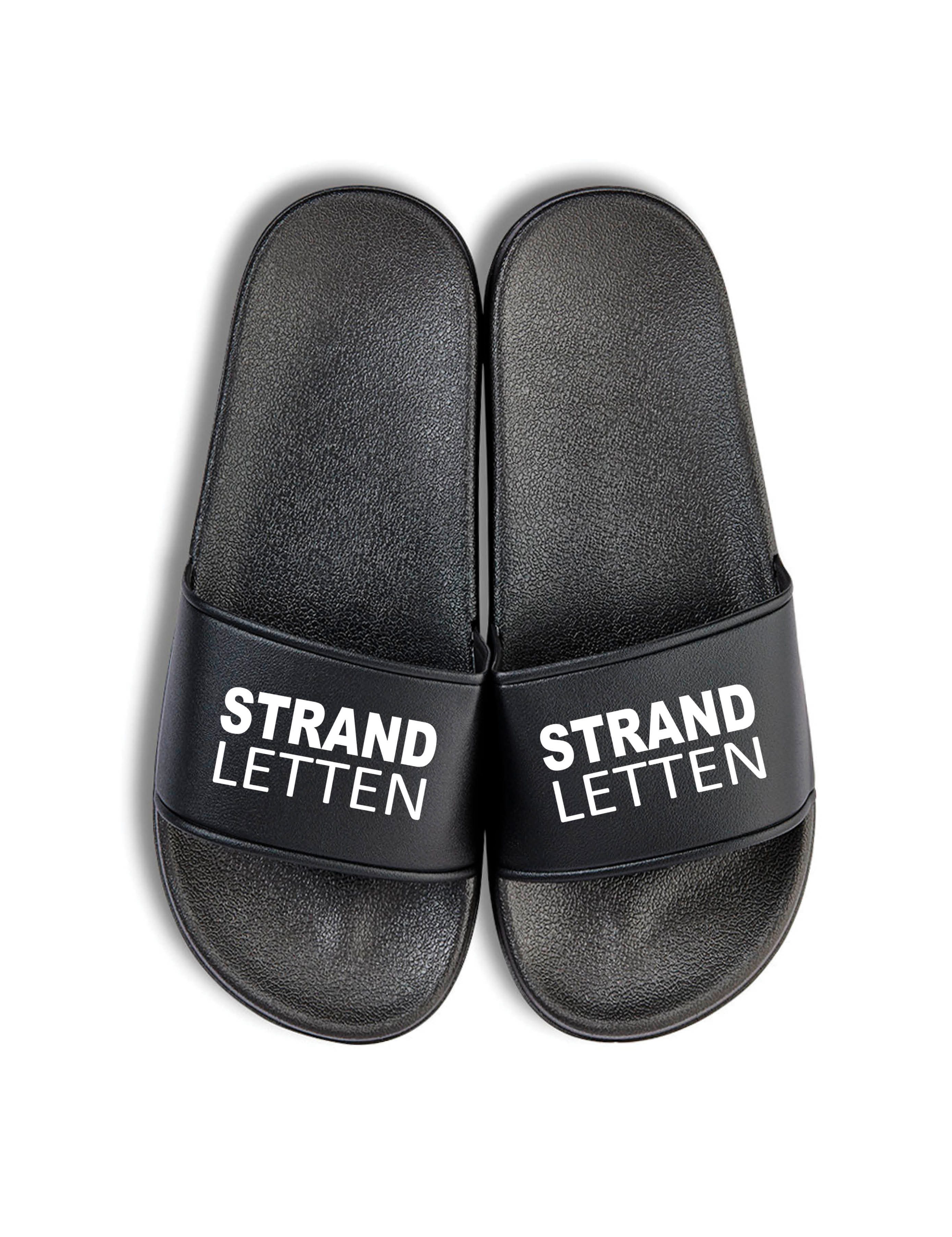 Youth Designz Herren Damen Badelatschen "Strand Letten" Fun-Print stylisch Geschenk Badeschuh mit coolen Aufdruck für Männer und Frauen um ein Statement zu setzen