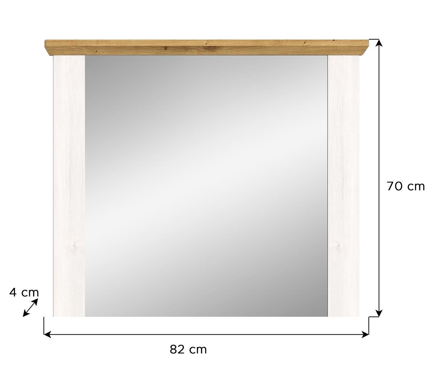 möbelvita Wandspiegel Bella Spiegel B/H/T 82x70x4 in Sibiu Lärche
