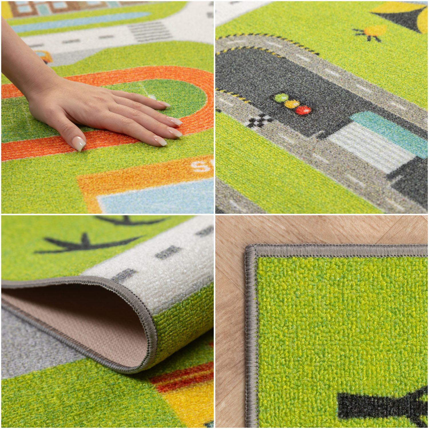SIMPEX24 Teppich Spielstraße Design, Rechteckig, Höhe: günstig online kaufen