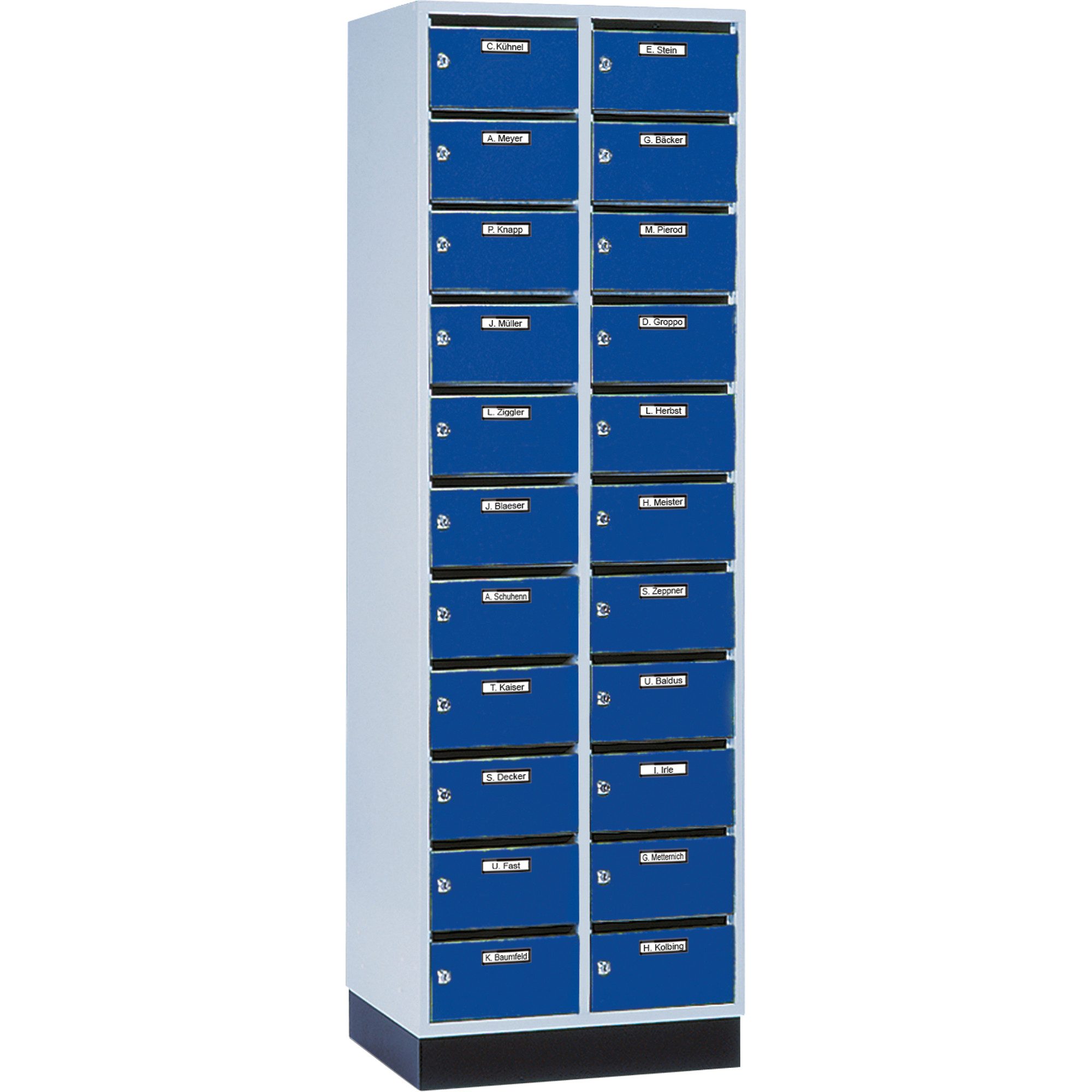C+P Garderobenschrank Verteilerschrank 8170211S10000 22 Fächer lichtgrau/enzianblau