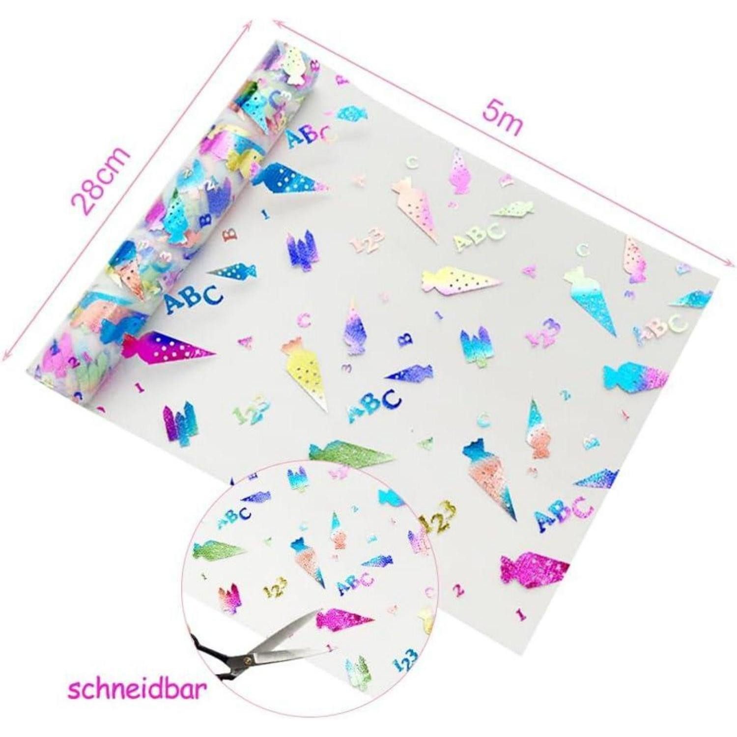 LuxusKollektion Tischläufer Tischläufer Einschulung Schulanfang Deko Mädchen Junge 28 cm Blau – Bild 4 von 5