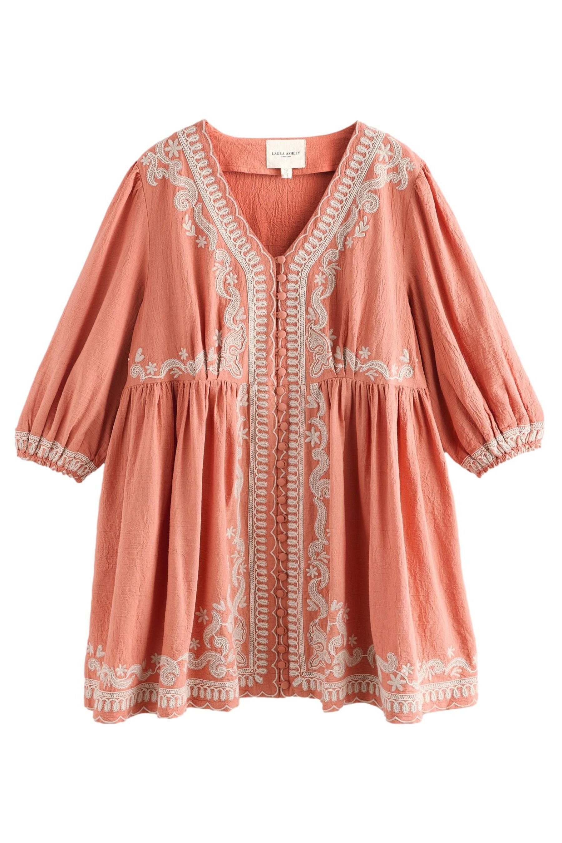 LAURA ASHLEY Minikleid Laura Ashley besticktes Minikleid aus Baumwolle (1-tlg)