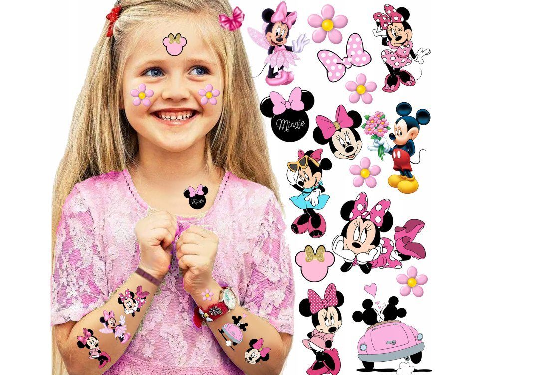 Kindertattoo Minnie Mouse Kindertattoos Abwaschbar Party Geburtstag Tattoos