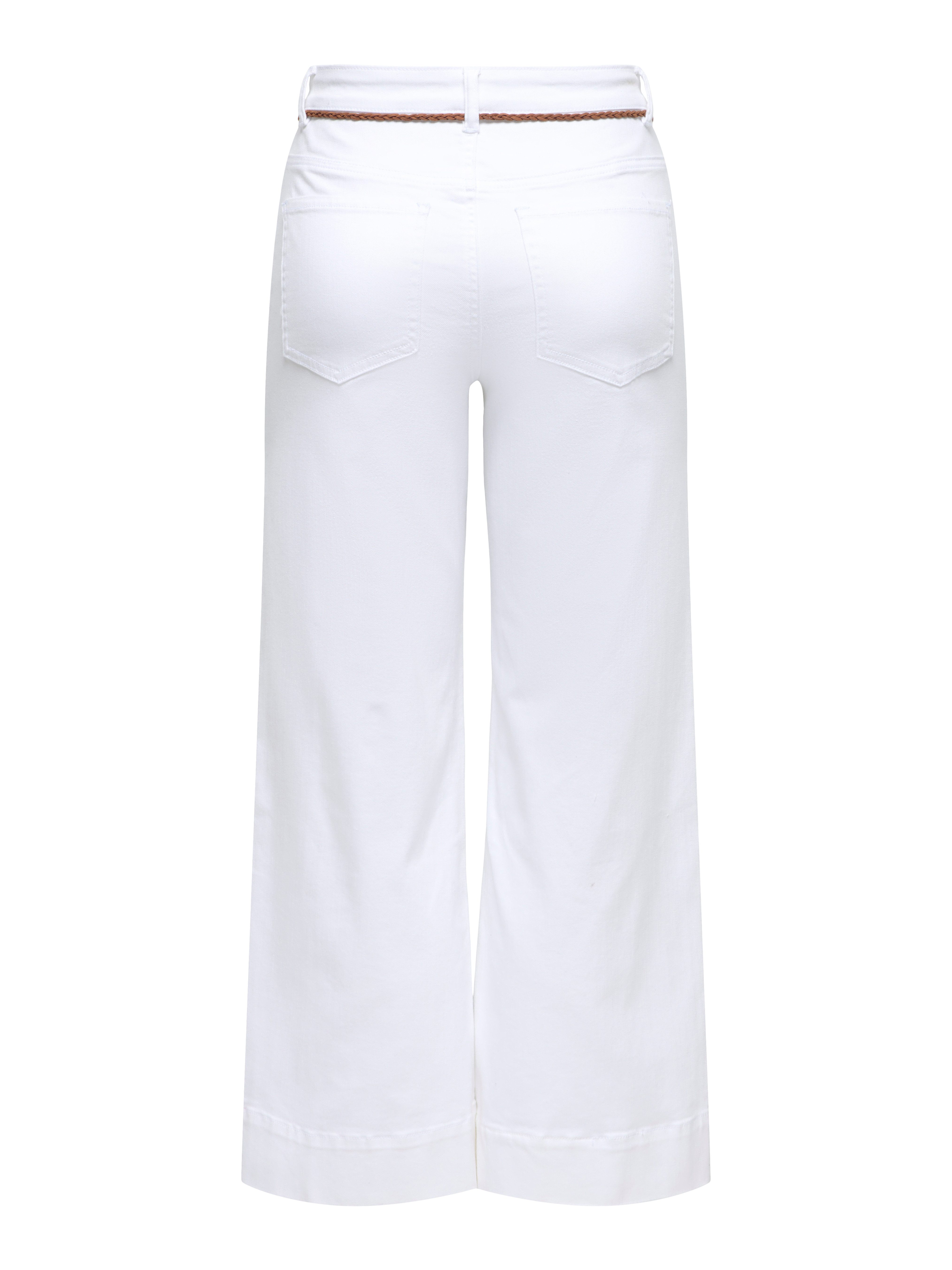 ONLY High-waist-Jeans ONLMADISON HW BELT WD CRP WHI DNM GUA000 Materialmix, high waist, wide fit