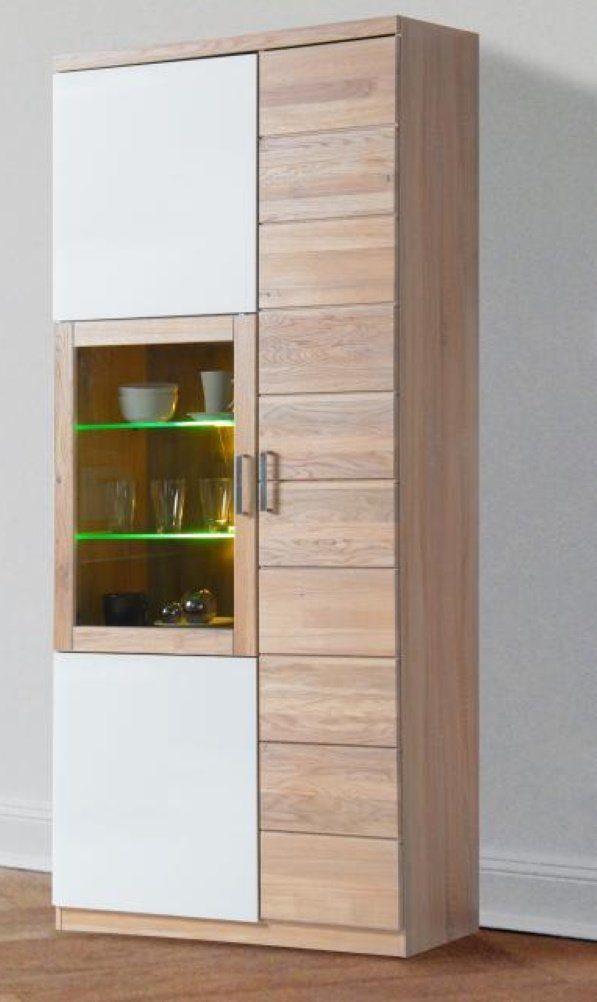 Newroom Vitrine 'Sonoma Eiche' – 146x137x41 Cm, Glasvitrine Mit Regal, Moderner Schrank