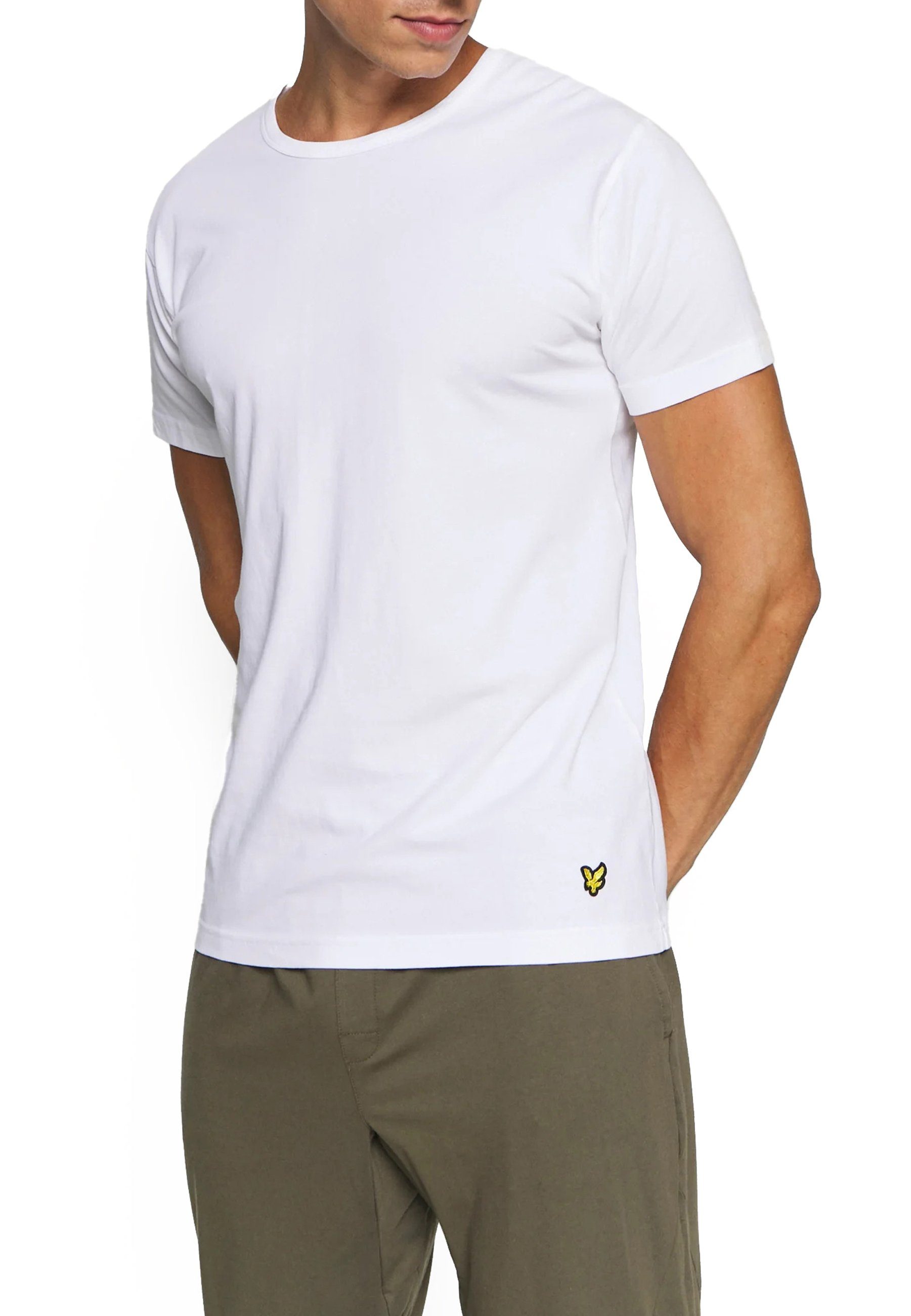 & T-Shirt Lyle Basic Weiß Scott Farben (3Er-Set)