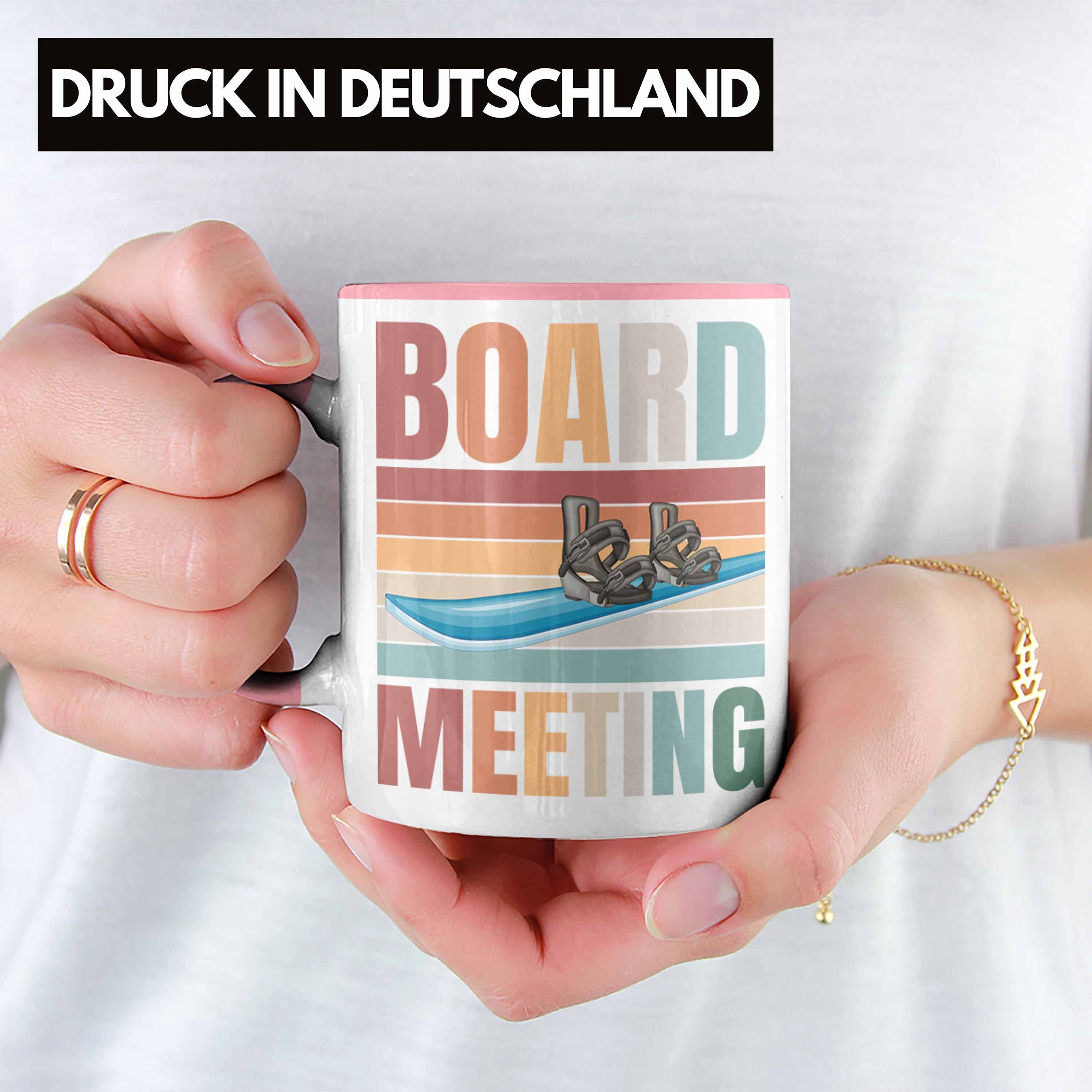 Geschenkidee Snowboard-Fahrer für Snowboard Tasse Trendation Tasse Rosa Weihn zum Geburtstag