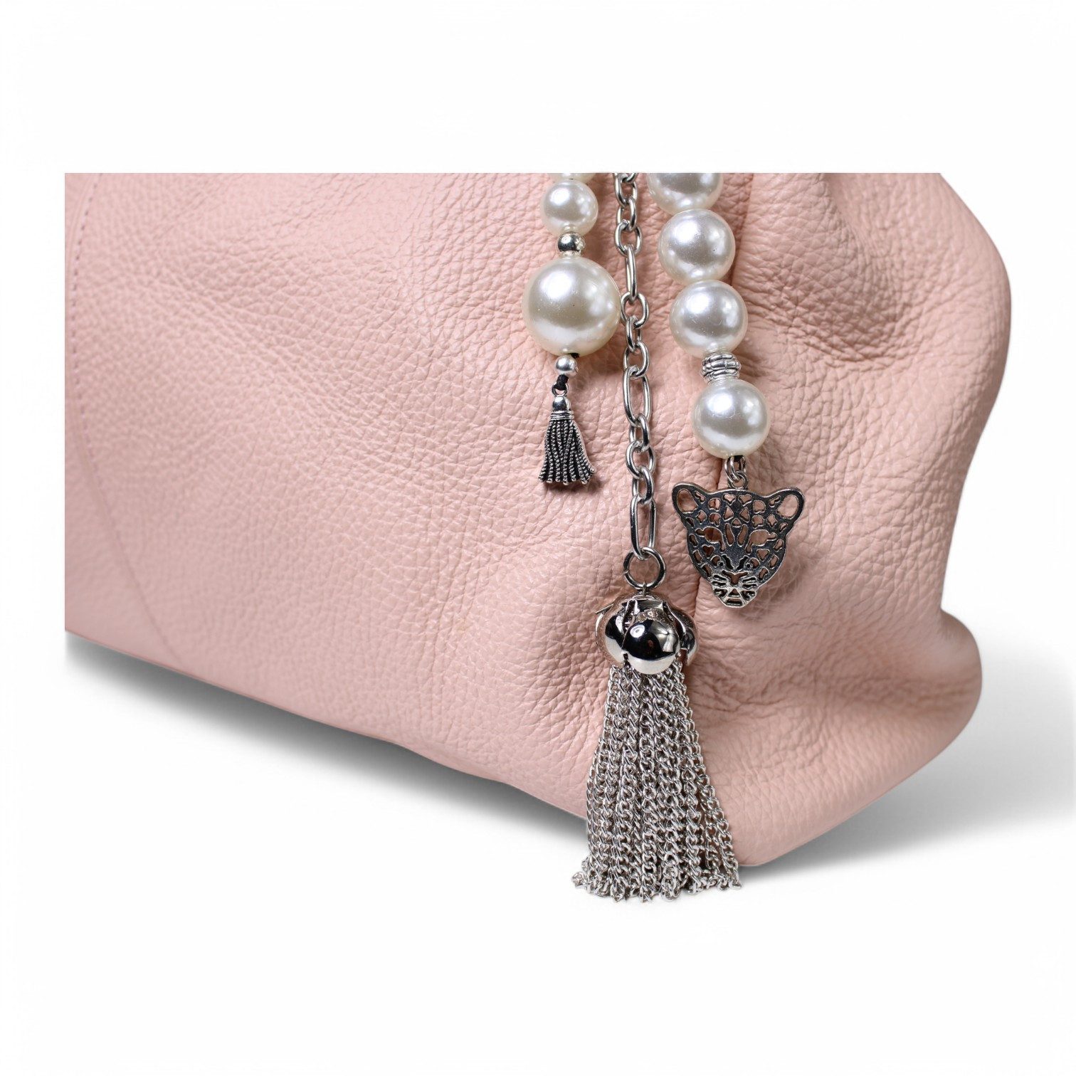 FRONHOFER Taschenanhänger 19341 Imitationsperlen, Metallquaste, edles Design