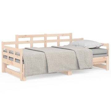 furnicato Bett Tagesbett Ausziehbar Massivholz Kiefer 2x(90x200) cm