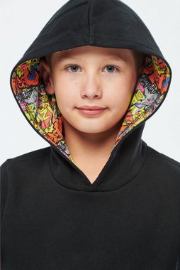 Kariban Hoodie Hoodie Sweatshirt mit Kapuze Graffiti für Jungen und Mädchen Kinder Pullover Pulli 6 7 8 9 10 11 12 13 14 15 Jahre