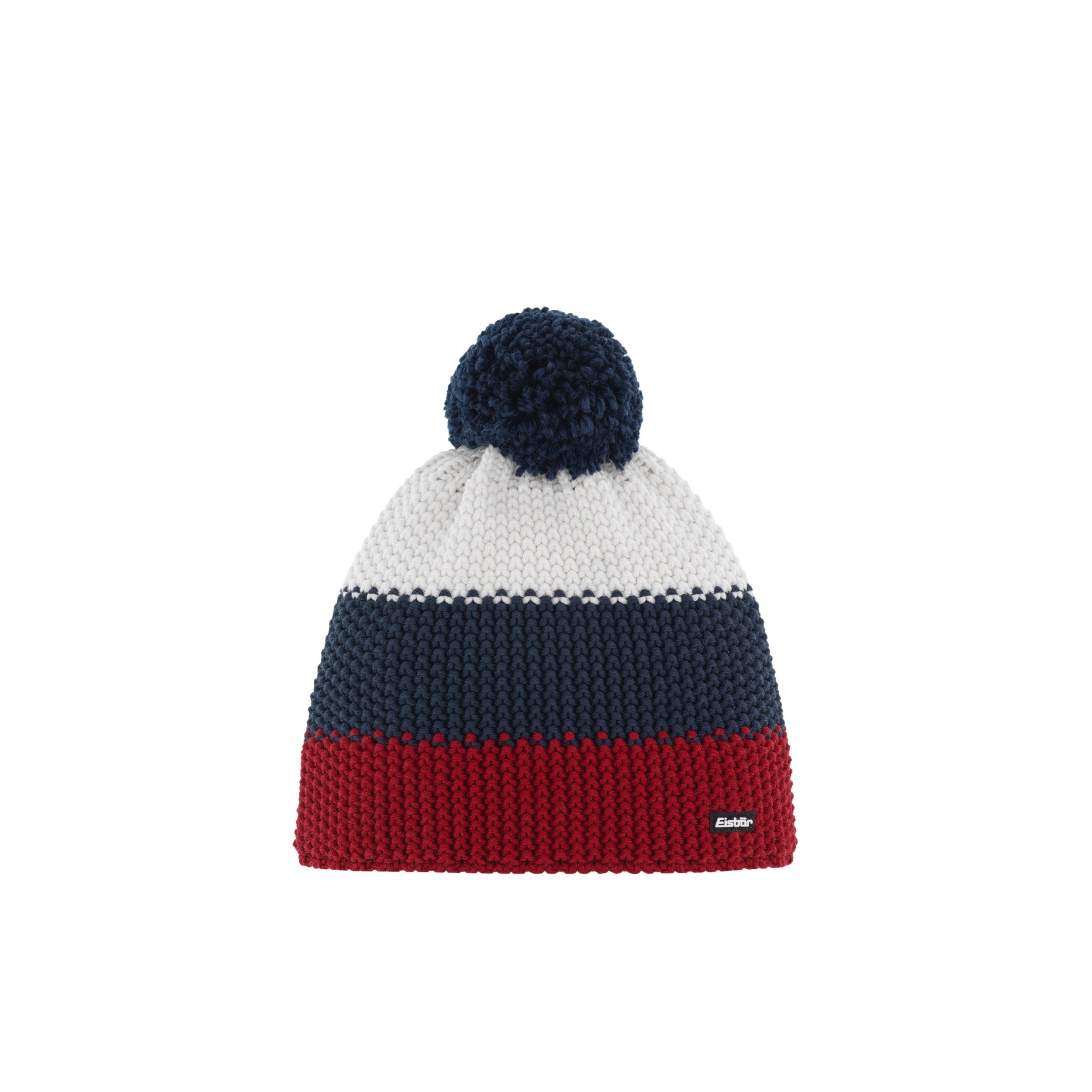 Eisbär Strickmütze Star Pompon MÜ BURGUND-DARK COBALT-WHITE günstig online kaufen