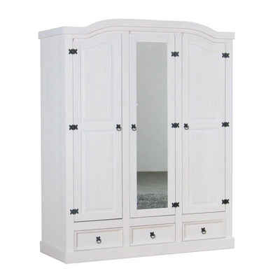 ebuy24 Kleiderschrank New Mexico Kleiderschrank 3 türig mit einer Spiege