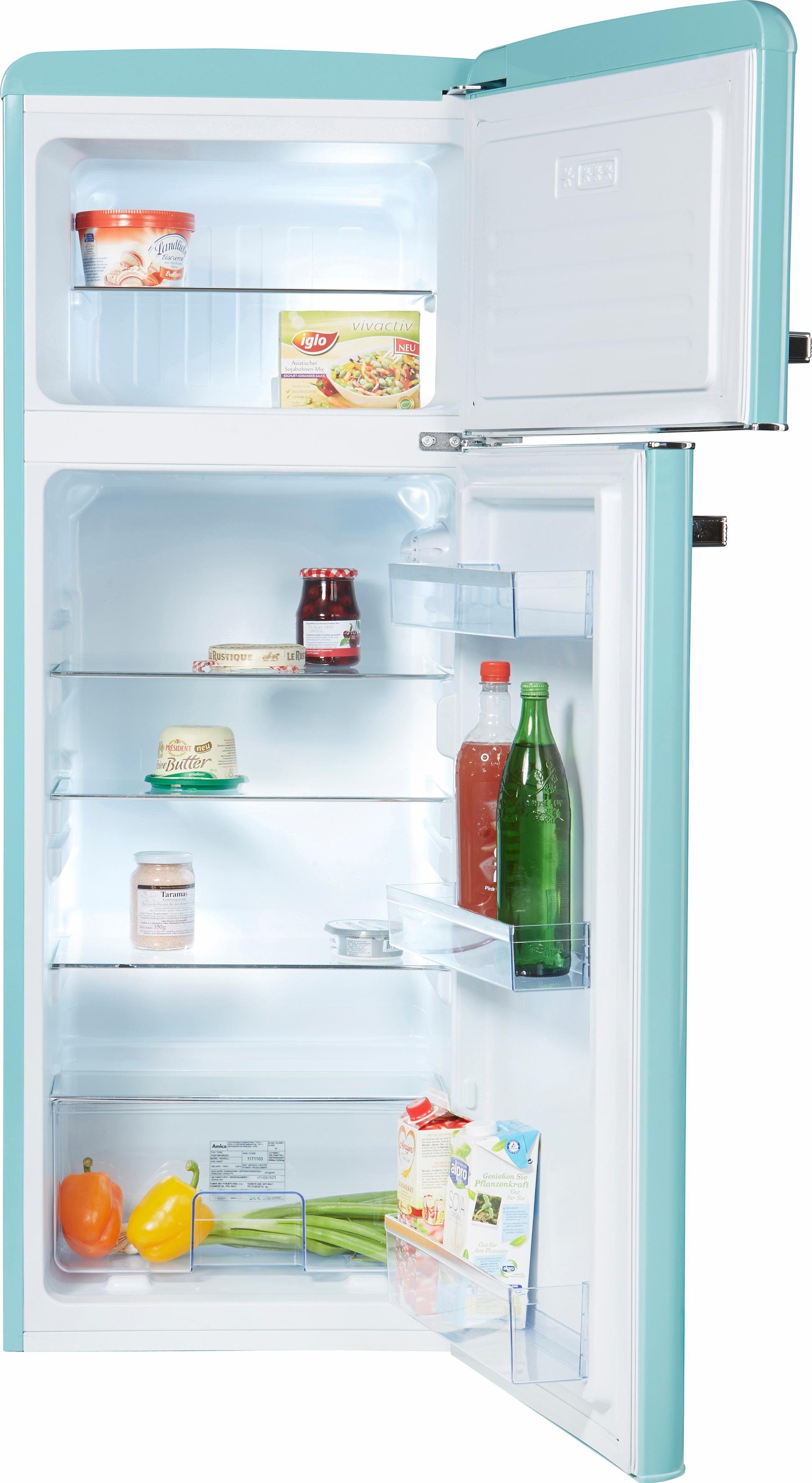 Amica Kühl-/Gefrierkombination KGC1563 T, 144 cm hoch, 55 cm breit