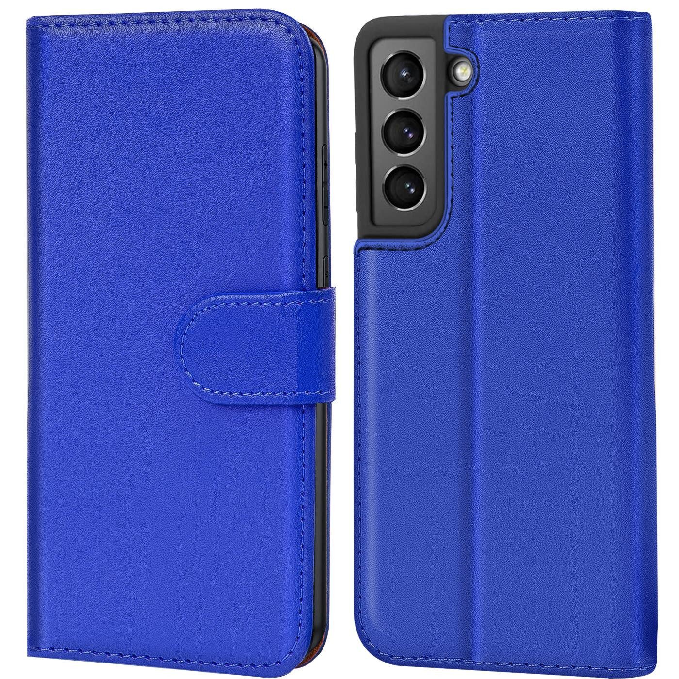 CoolGadget Handyhülle Wallet Klapp Tasche Book Case für Samsung Galaxy S21 6,2 Zoll, Hülle Klapphülle Flip Cover Etui Schutzhülle