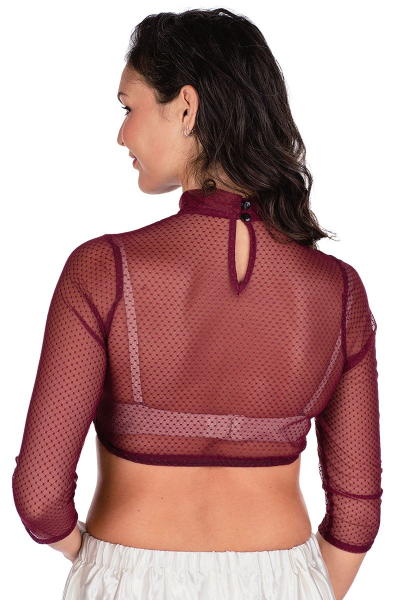 MarJo Dirndlbluse Dirndlbluse - INESKA-KLARA - bordeaux, marine günstig online kaufen