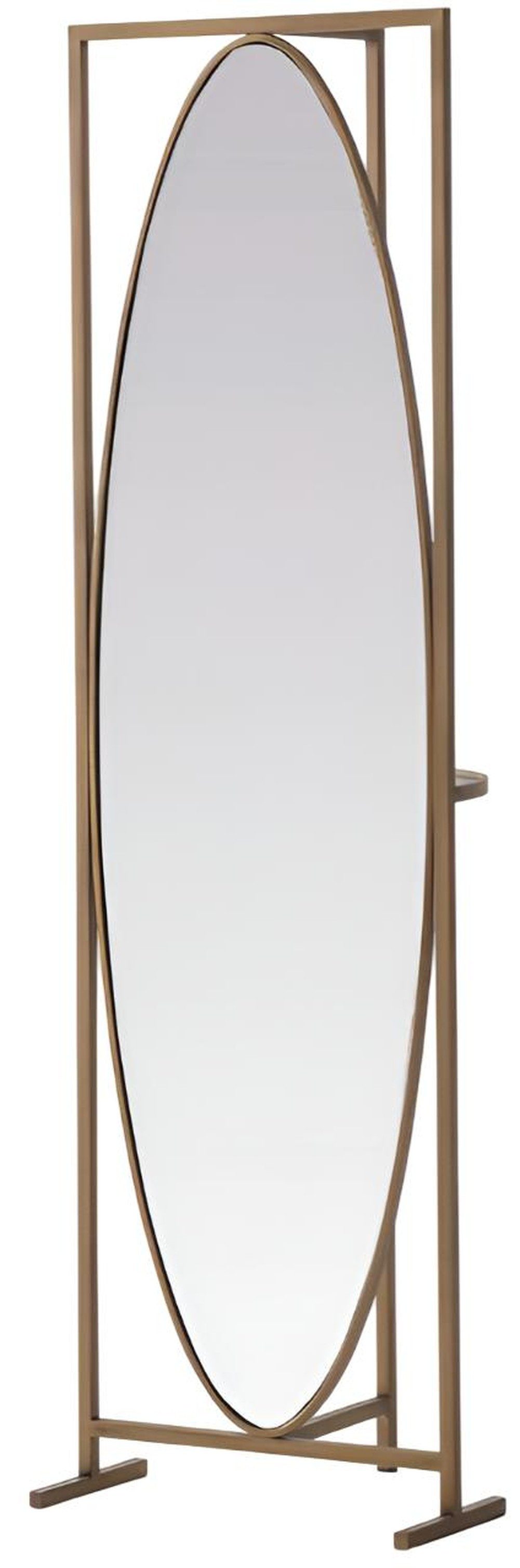 JVmoebel Standspiegel Designer Standspiegel Beige aus Metall von JVMoebel, Made in Europa
