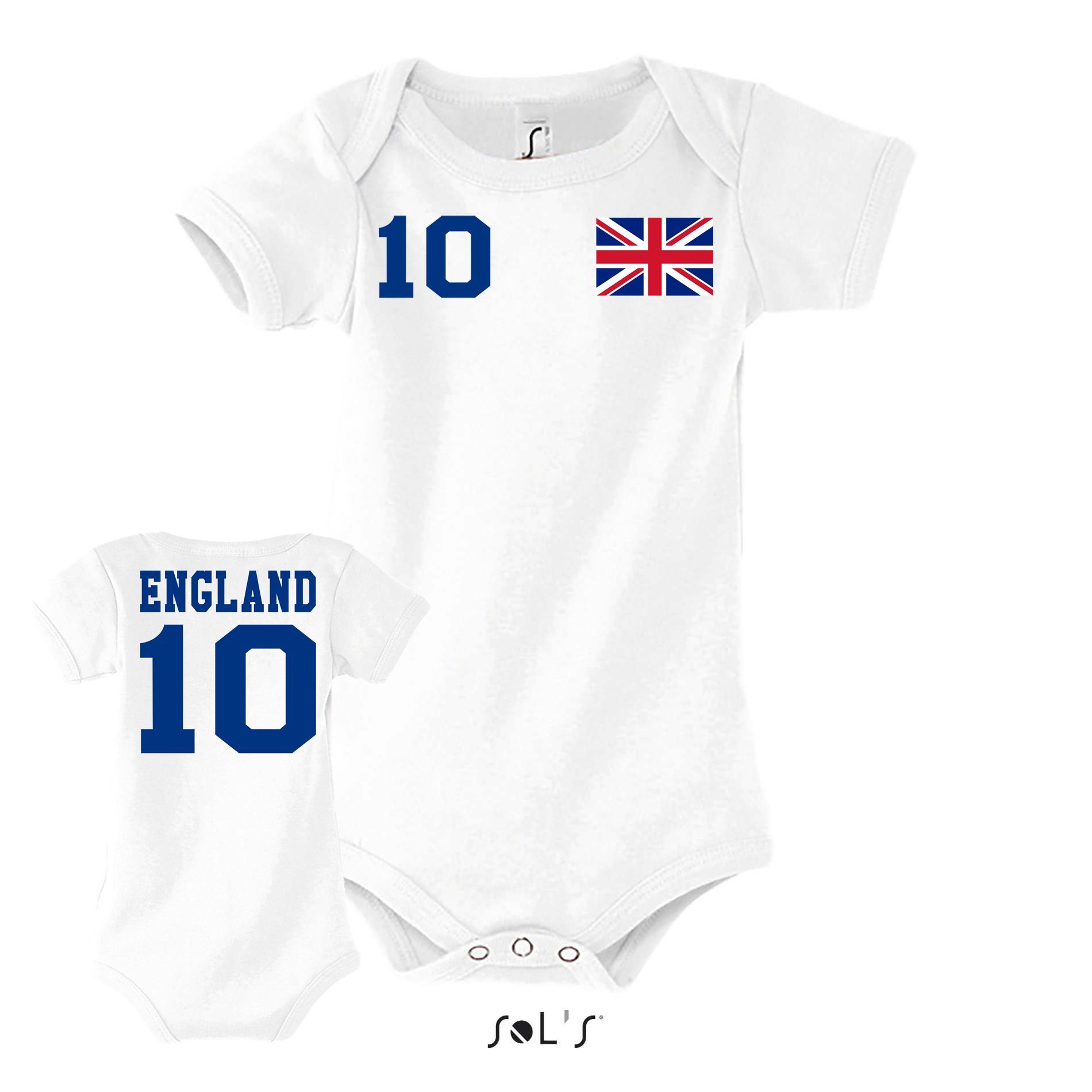 Strampler Kinder Baby England United Kingdom EM Sport Trikot Fußball Meister WM