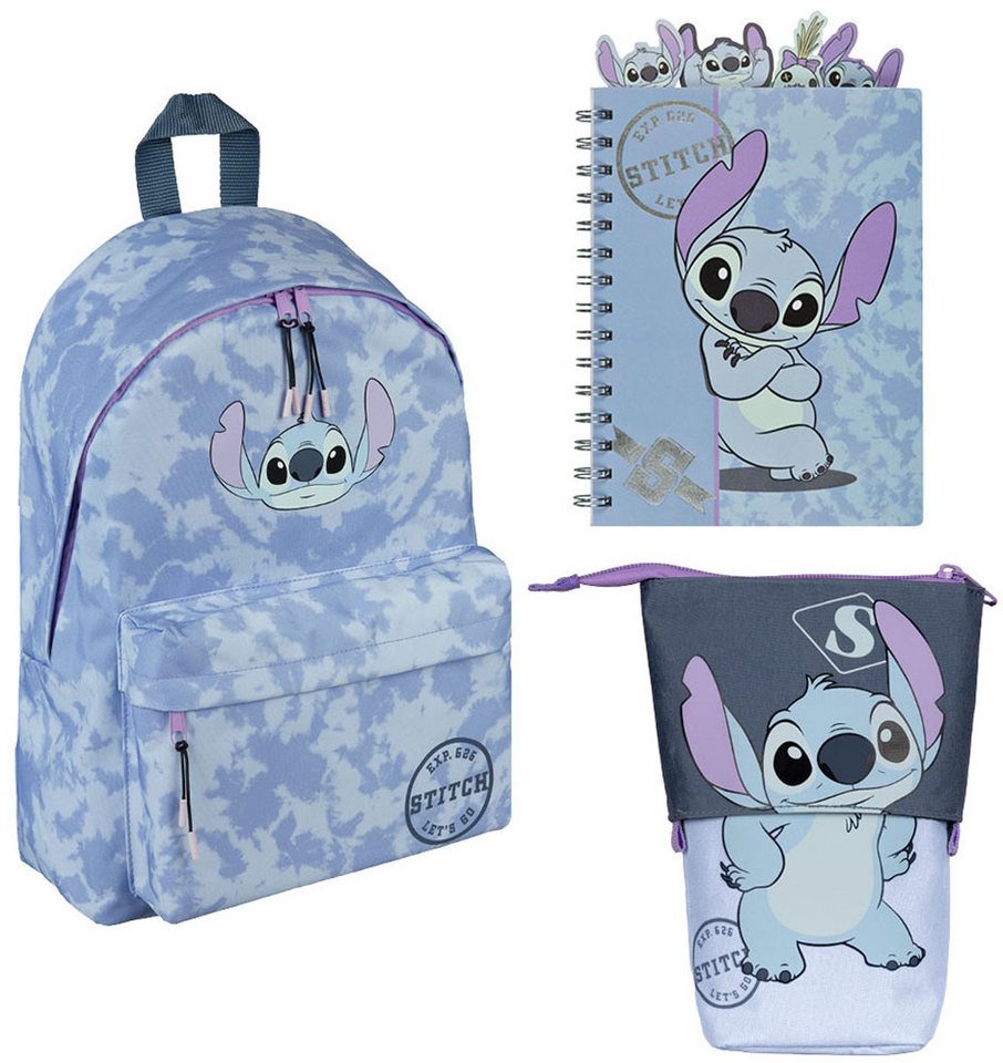 UNDERCOVER Kinderrucksack Stitch (Set, 3-tlg), inkluisve Notizbuch A5 und Mäppchen