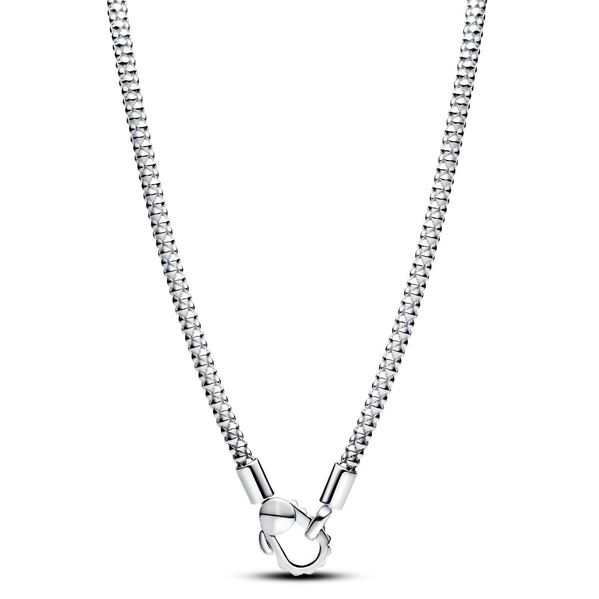 Pandora Kette mit Anhänger Pandora Nietenhalskette mit Verschluss Sterling-Silber 45 cm 393682C00