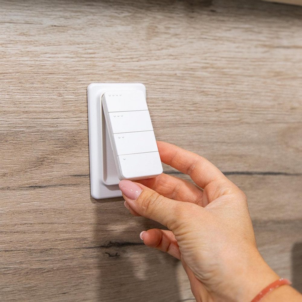 Shelly _B_ZB_RCB4 Blu ZB RC Button 4 Fernbedienung Weiß Smart-Home-Station