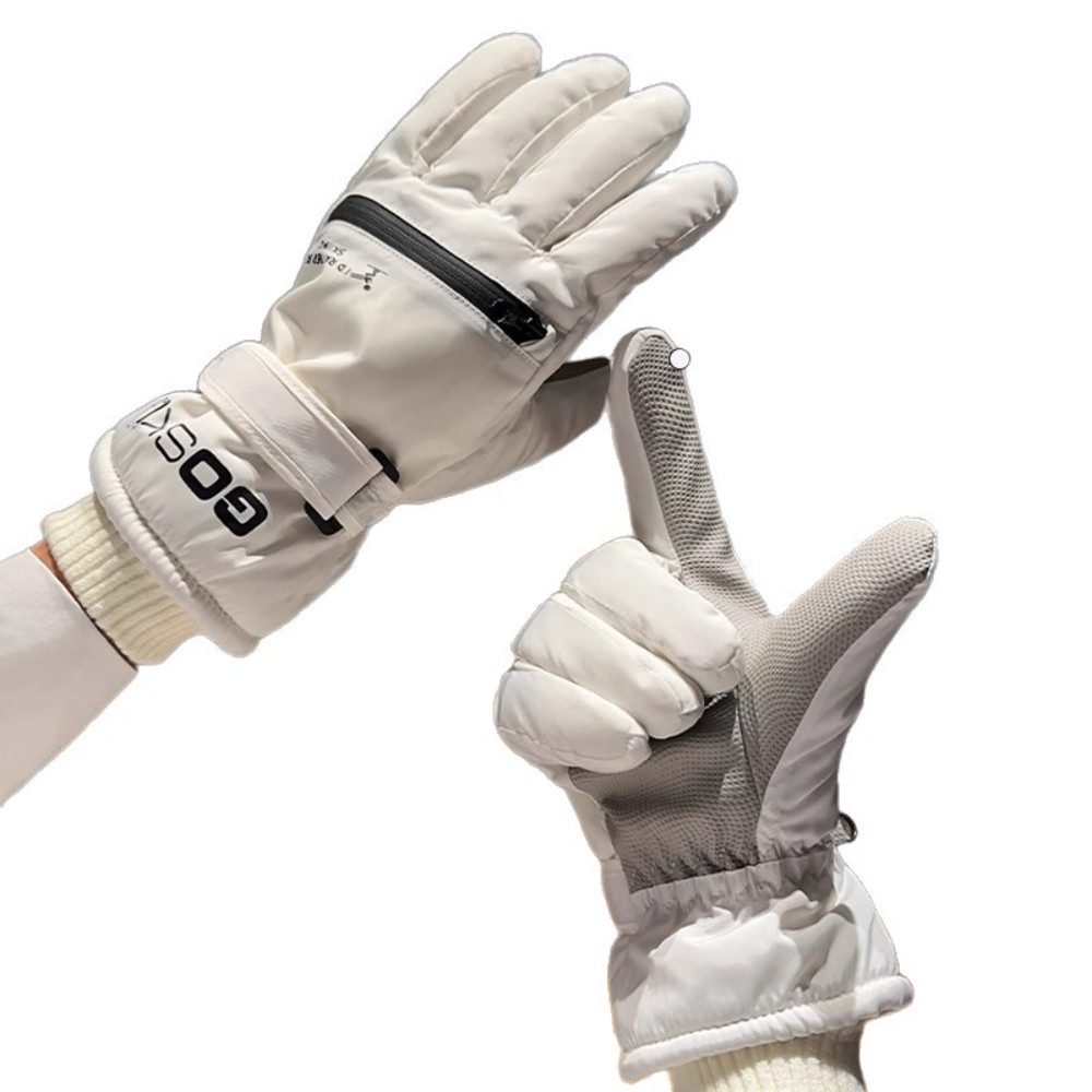 Blusmart Skihandschuhe Winter-Skihandschuhe mit Reißverschlusstasche (Winddichte und warme Touchscreen-Handschuhe, Wasserdichtes Fleecefutter) Für Skifahren, Radfahren und andere Outdoor-Sportarten