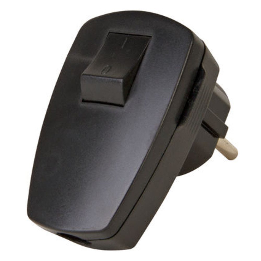 N & L 10233 Schutzkontakt-Winkelstecker Kunststoff mit Schalter 230 V Steckernetzteil
