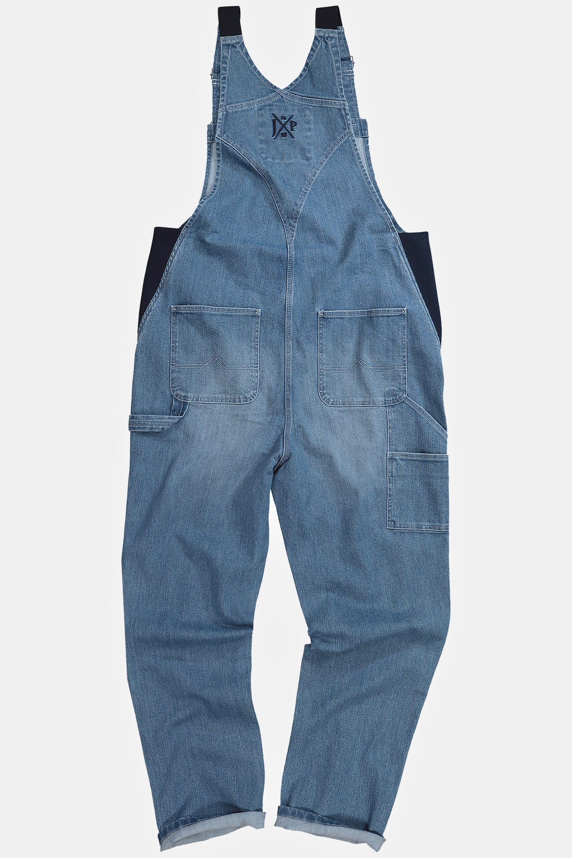 JP1880 Cargohose Latzhose Workwear Jeans Relaxed Taschen light Fit blue viele