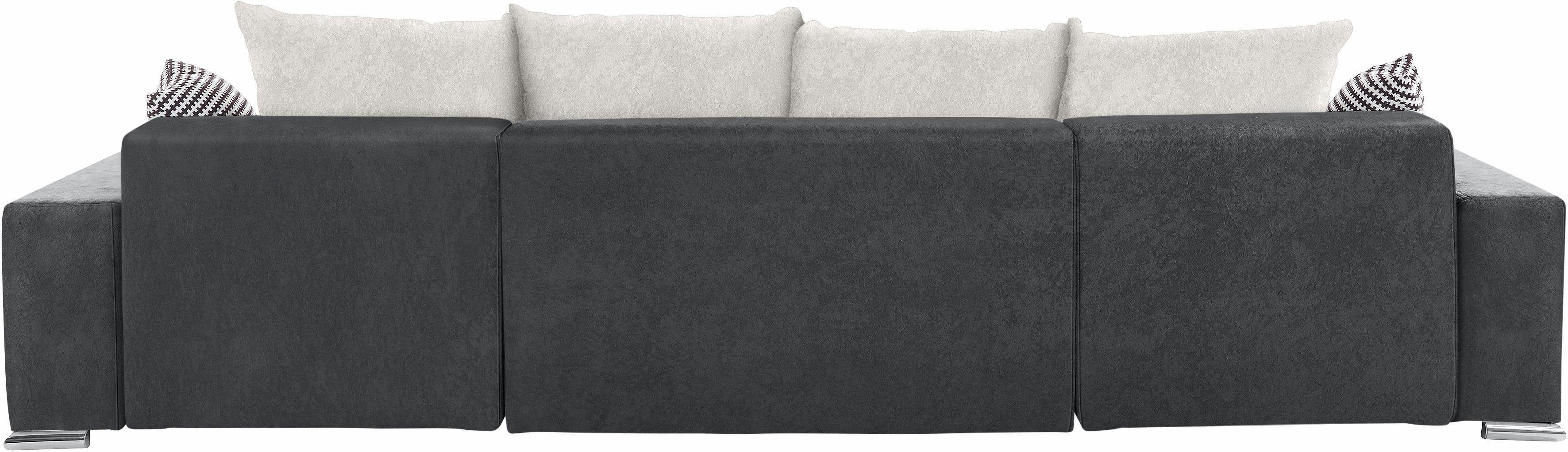 5. Bild von COLLECTION AB Wohnlandschaft, mit 2 XL-Recamieren, Bettfunktion und Bettkasten und lose Zierkissen