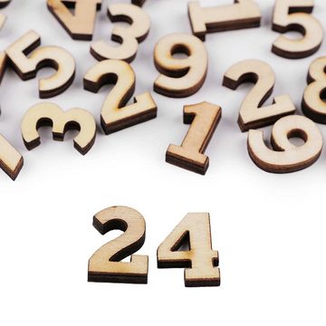 maDDma Streudeko Holzzahlen 1-24 Adventskalender Zahlen Ziffern Nummern ca. 18mm