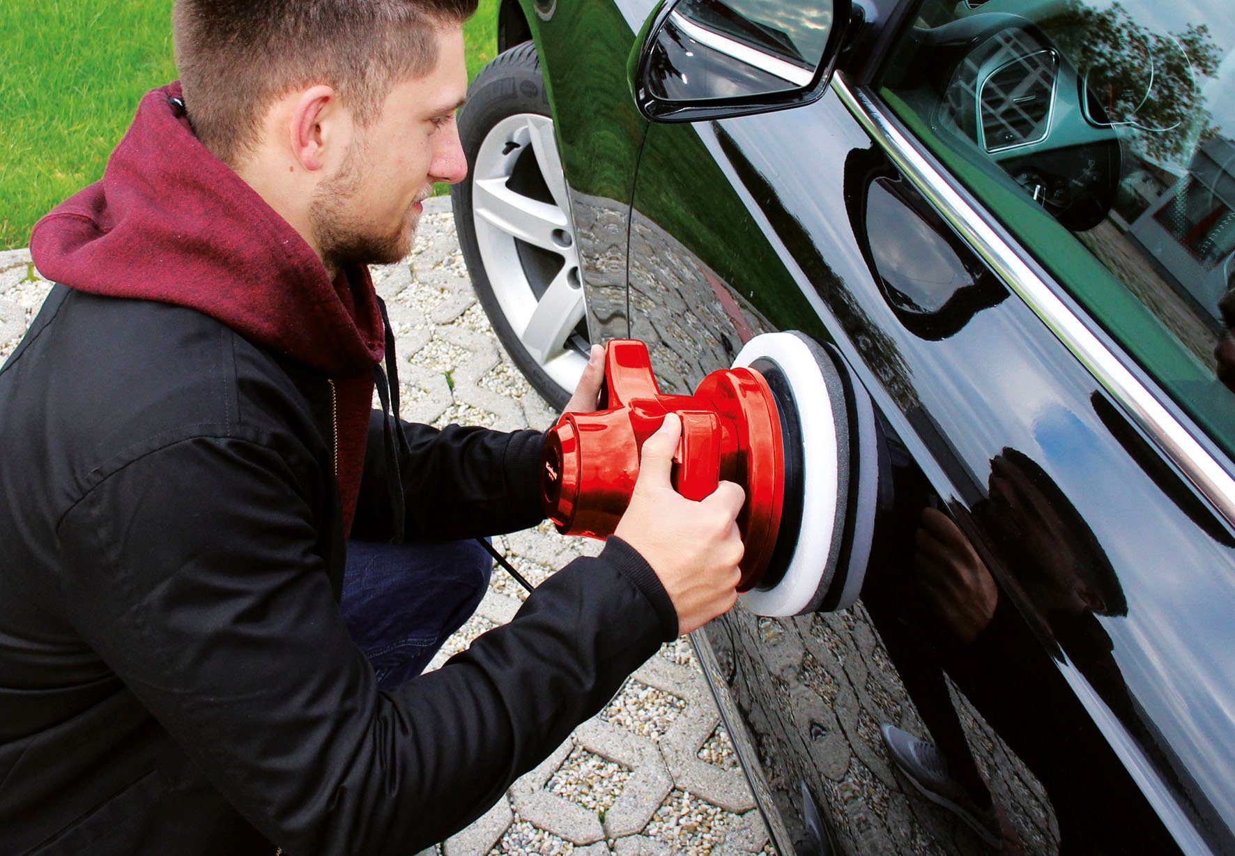 Einhell CC-PO 90 polishing machine (set), handy and robust, including 2 polishing pads