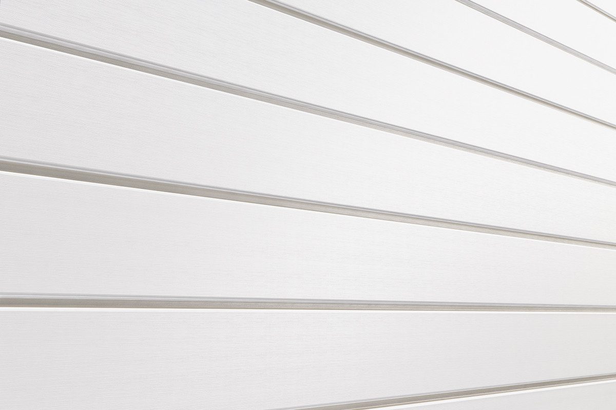 Vox Verkleidungspaneel Canadian Siding Rundprofil 2-Brett 3,85 m Stück 0,9625qm weiss, BxL: 18,50x385,00 cm, 1,1 qm, (Stückweise 1 Paneel, 1,10 qm) Geringer Wartungsaufwand, pflegeleicht, abwaschbar, Leichtgewicht