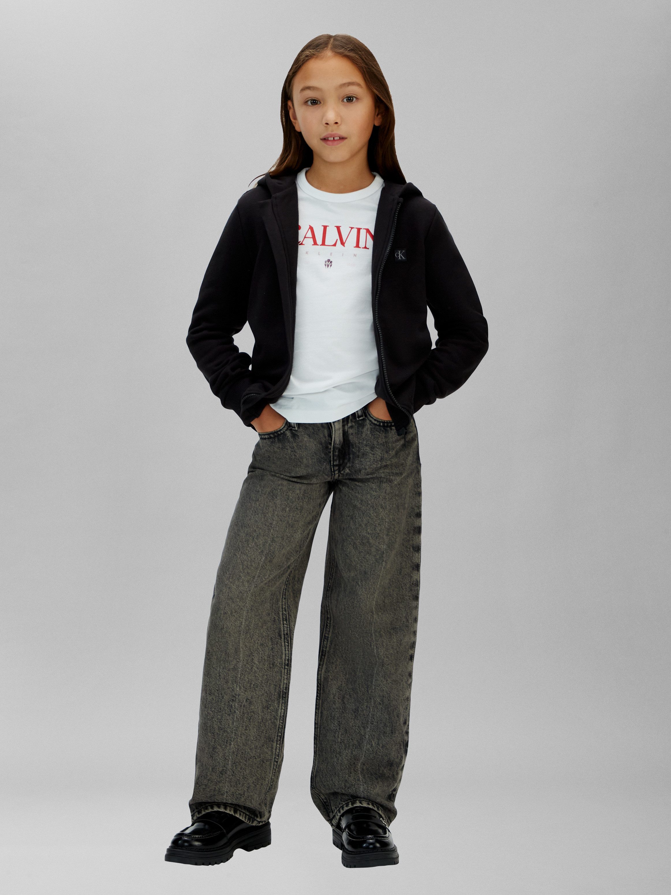 Calvin Klein Jeans Kapuzensweatjacke MINI BADGE ZIP-THROUGH mit Logo-Badge – Bild 4 von 5