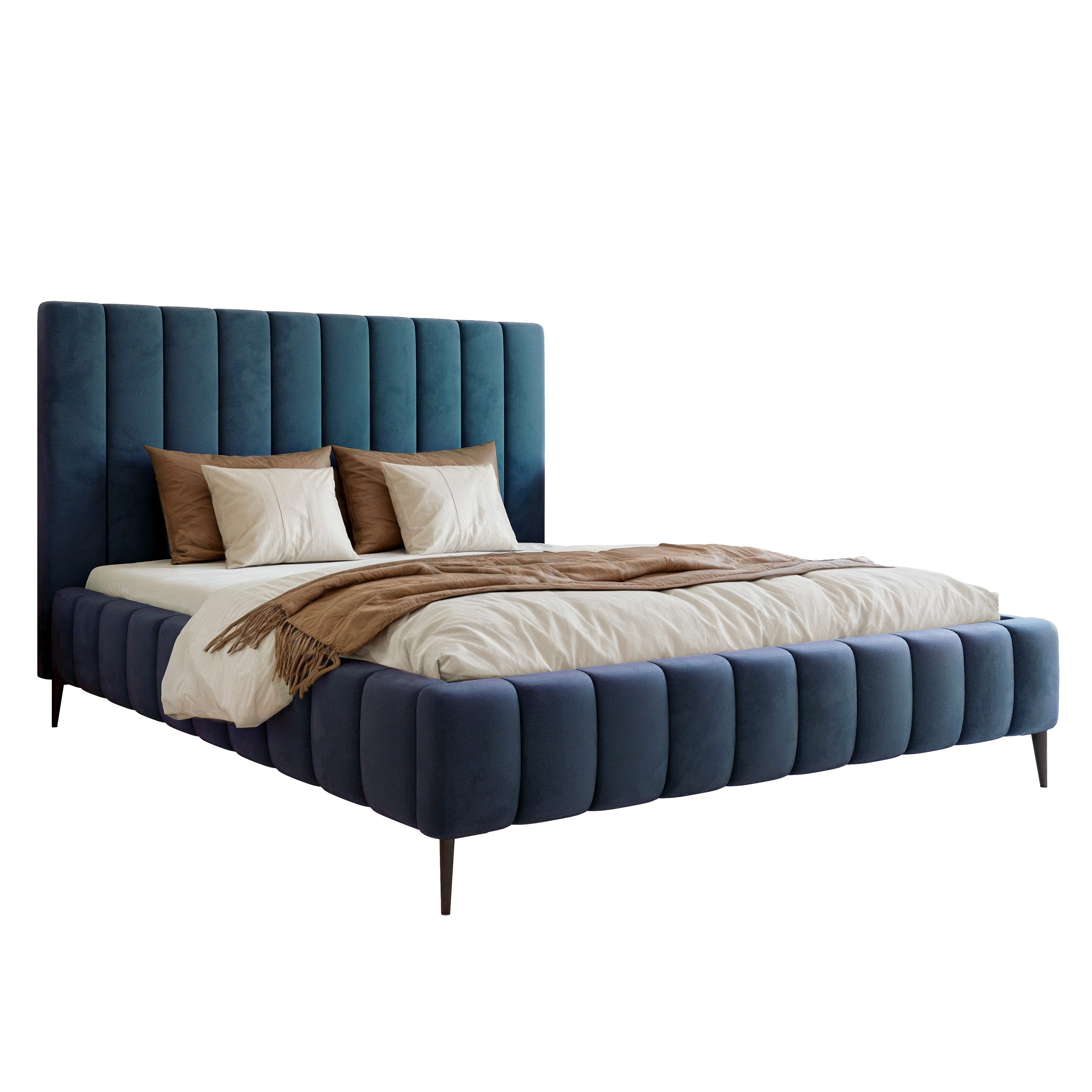 Goldstoff Polsterbett Luxuriöses Bett mit hohem günstig online kaufen