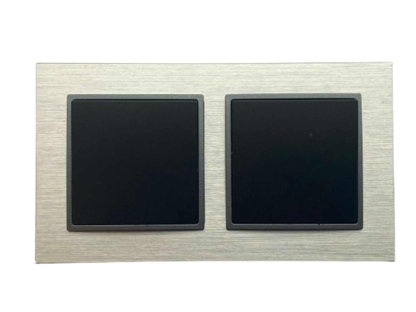 Lichtideen Переключатель 2570 ABELKA ALU si/sw 2x Kreuzschalter 230 Volt 10 Ampere (Taster, Переключатель, Anennendose, Steckdose mit USB lieferbar)