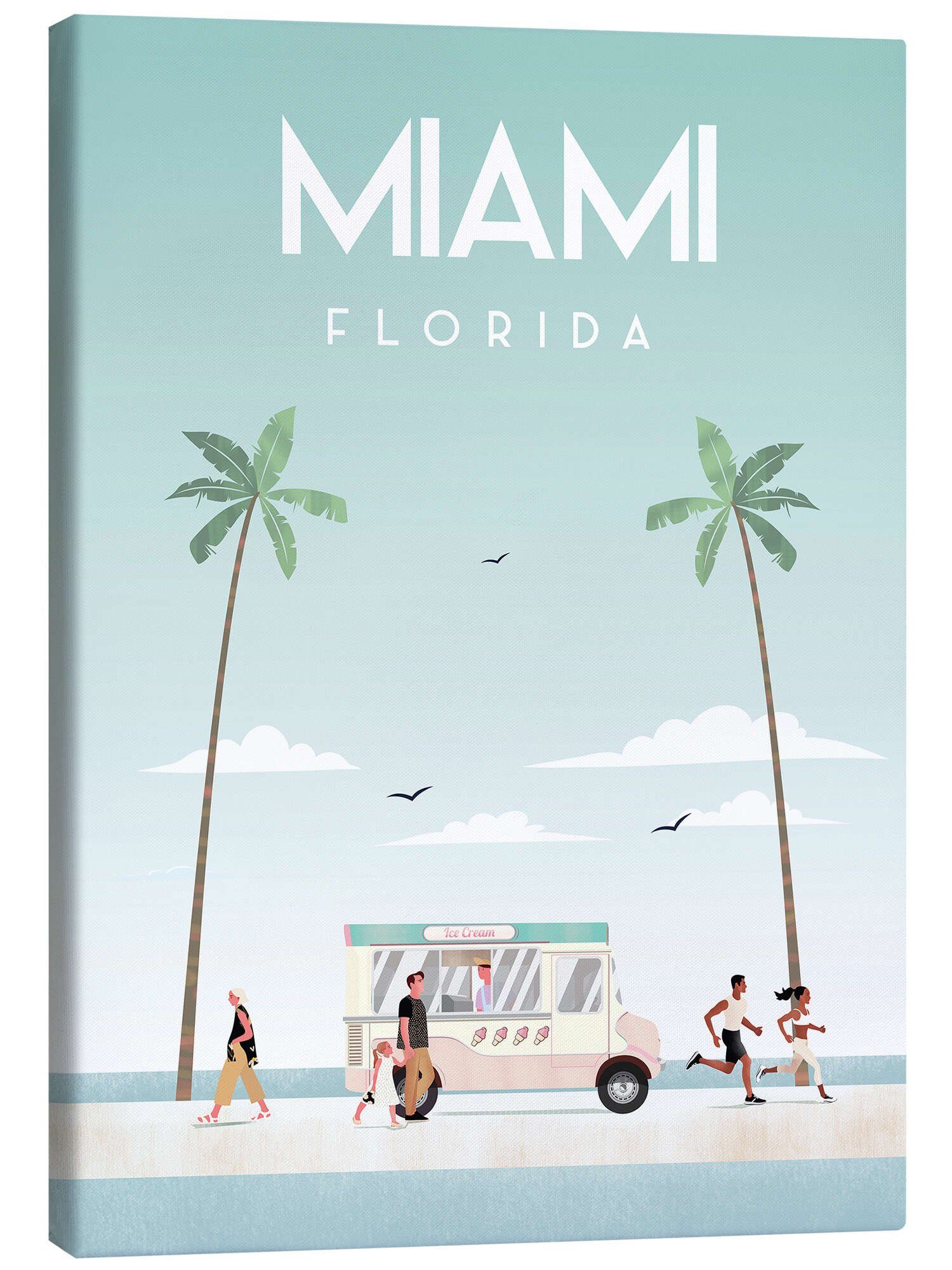 Posterlounge Leinwandbild Arctic Frame, Miami Beach I, Illustration