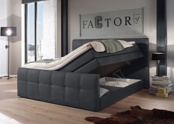 ED EXCITING DESIGN Boxspringbett Sacramento, inkl. zwei Bettkästen und Topper